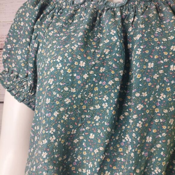 Woman's American Eagle Backless Tie-Back Floral Cropped Top sz Large - Picture 3 of 12